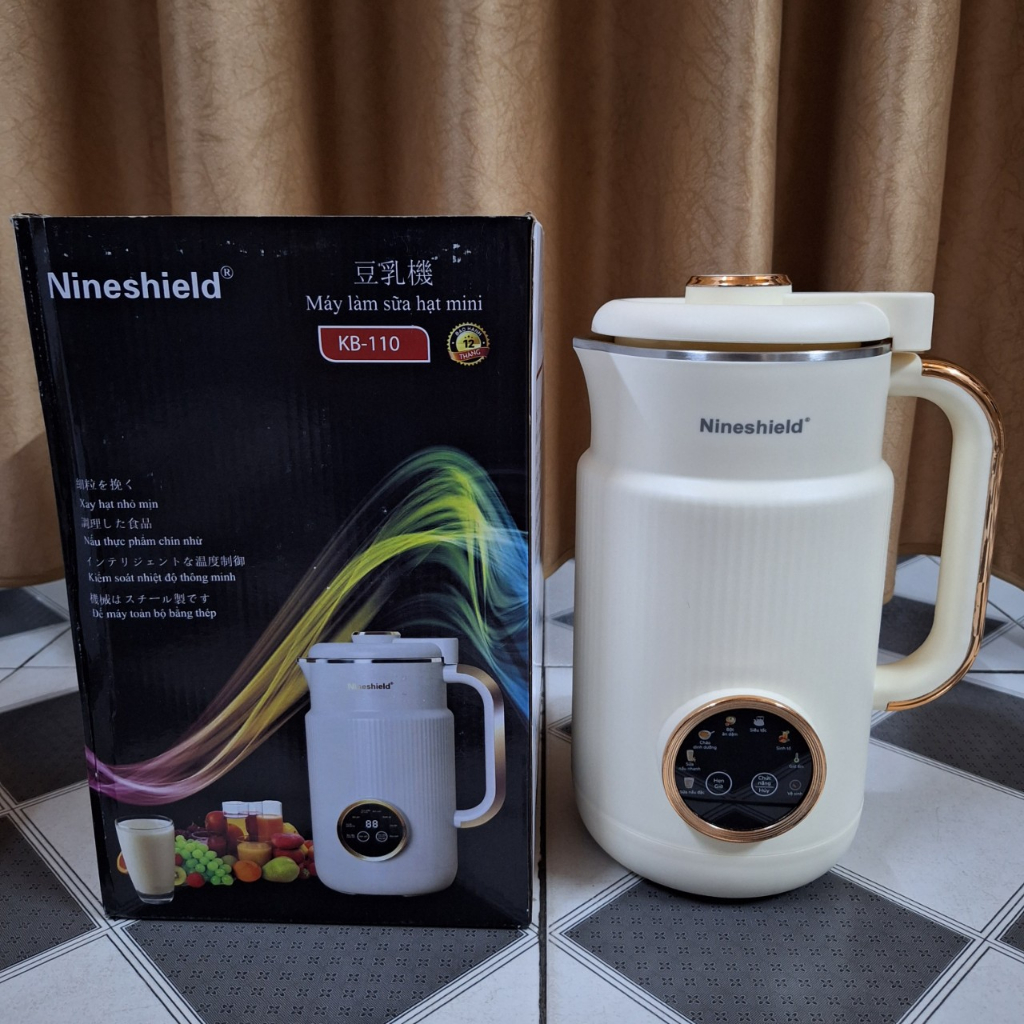 Máy làm sữa hạt Nineshield KB110 dung tích 1000ml mạ vàng