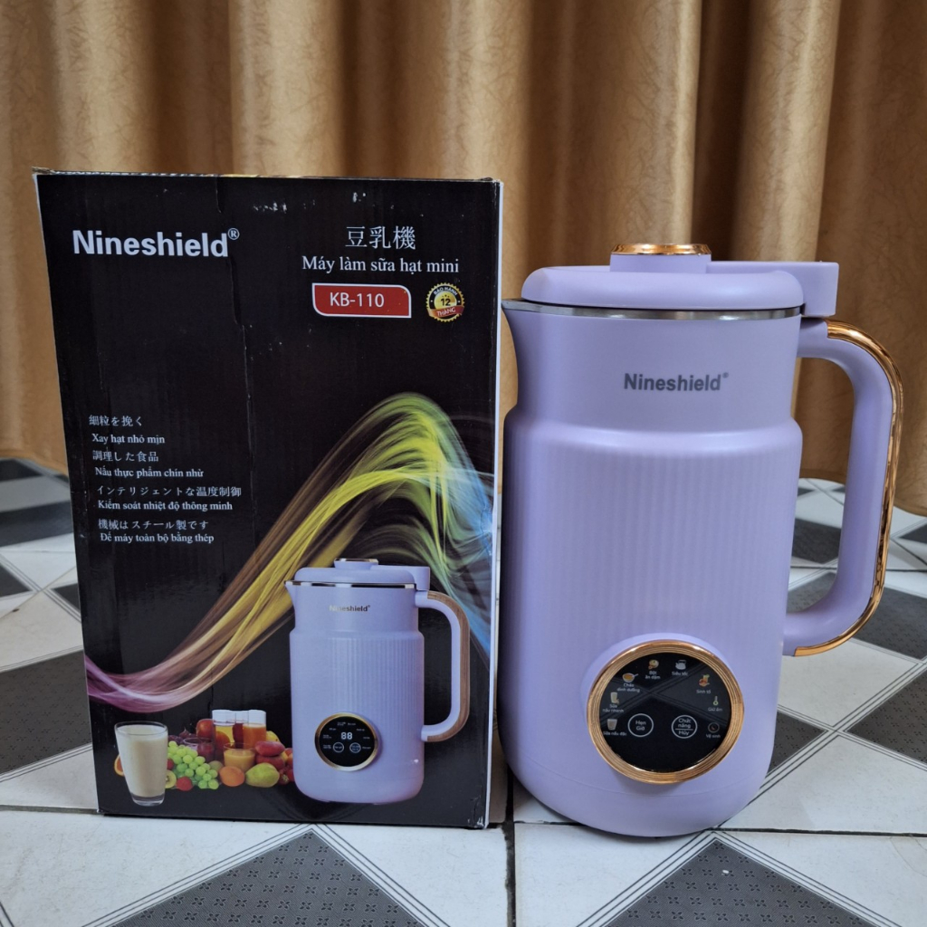 Máy làm sữa hạt Nineshield KB110 dung tích 1000ml mạ vàng