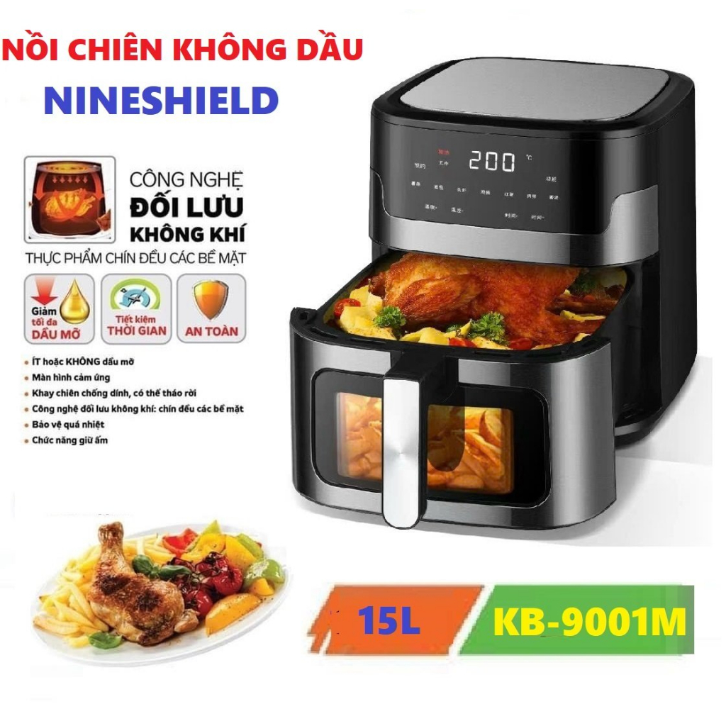 Nồi Chiên Không Dầu 15L NINESHIELD KB-9001M
