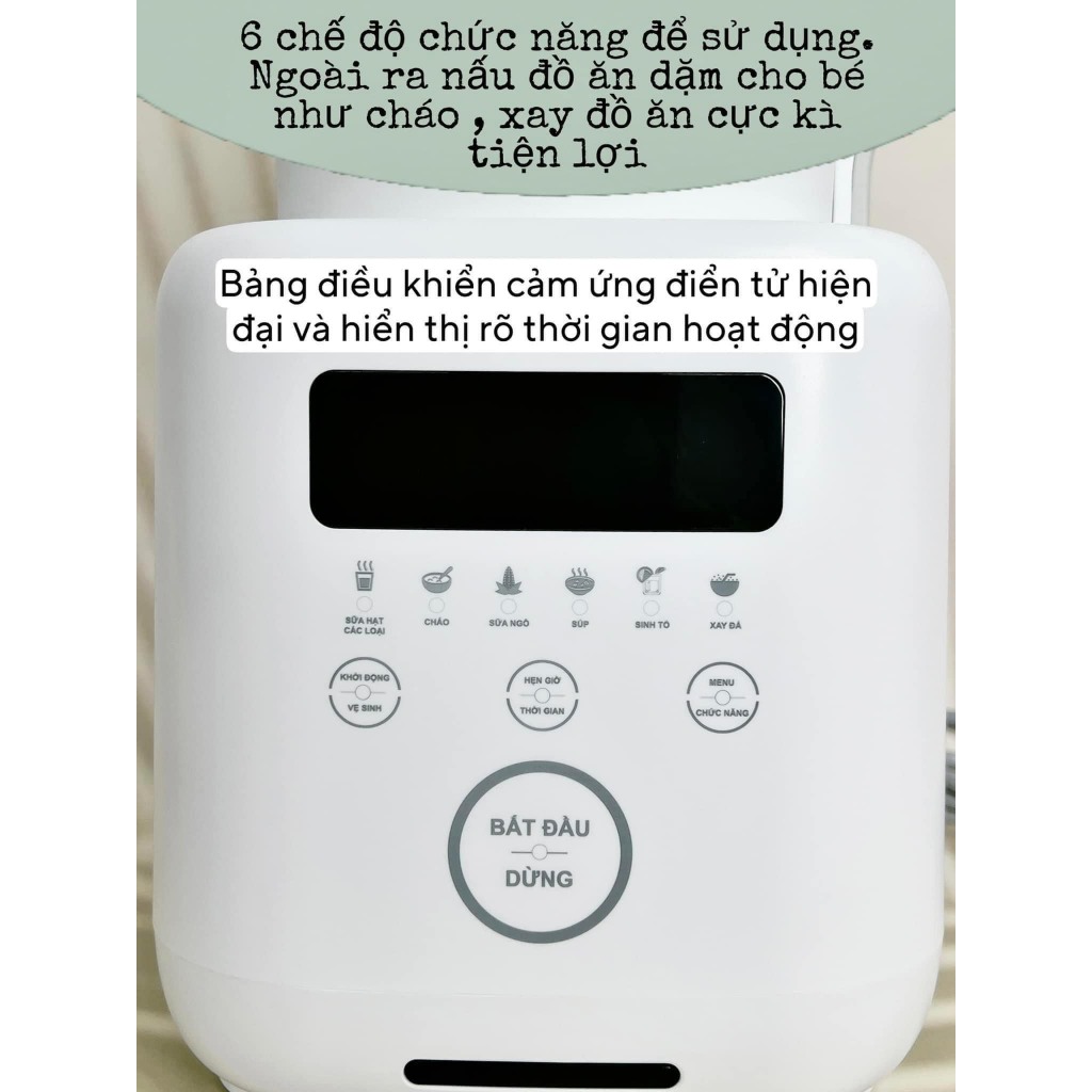 Máy Làm Sữa Hạt CREEN BA-138 Đa Năng Công Suất Xay Và Nấu 800W Dung Tích 1.75L