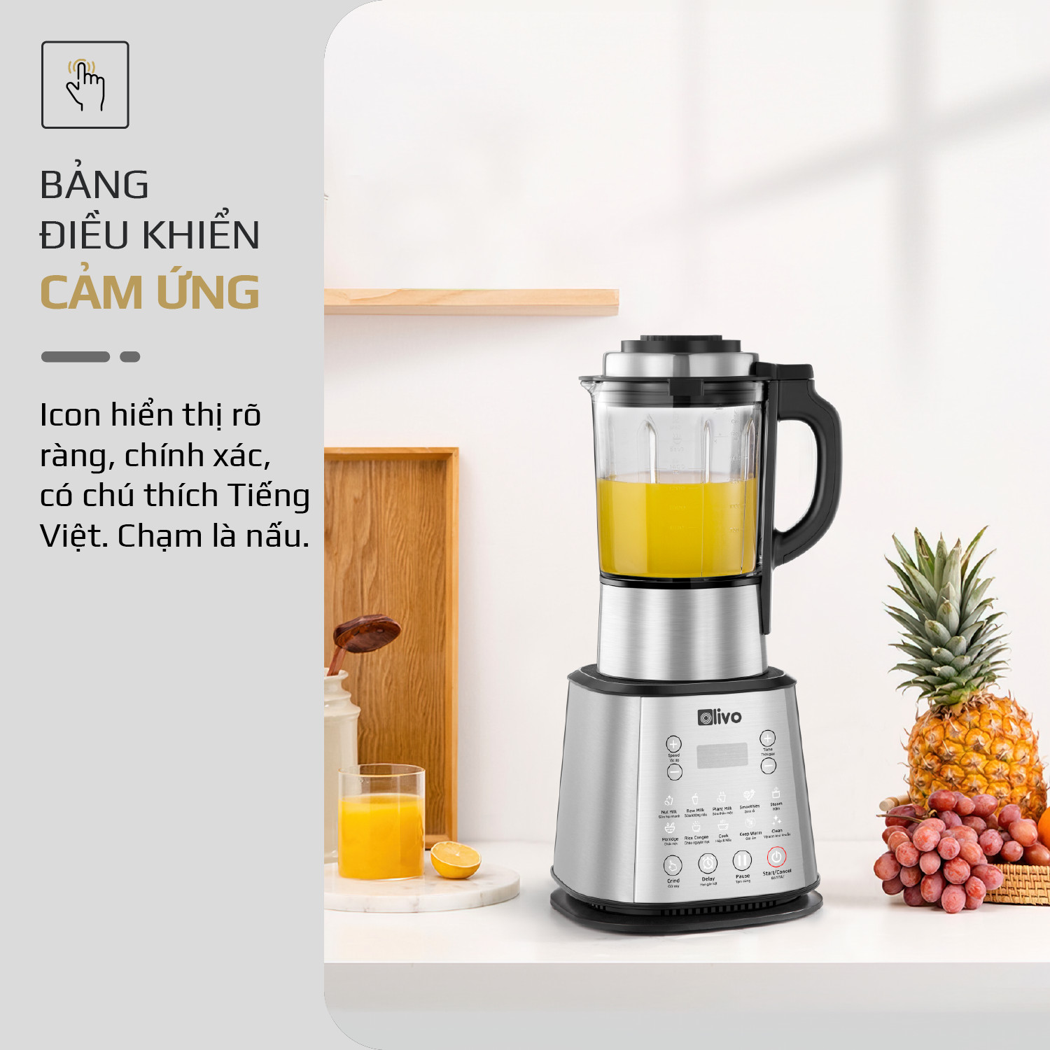 Máy Làm Sữa Hạt OLIVO X20 PLUS – Bản Nâng Cấp Có Tới 3 Chức Năng Nấu Sữa, Tạm Dừng Thông Minh