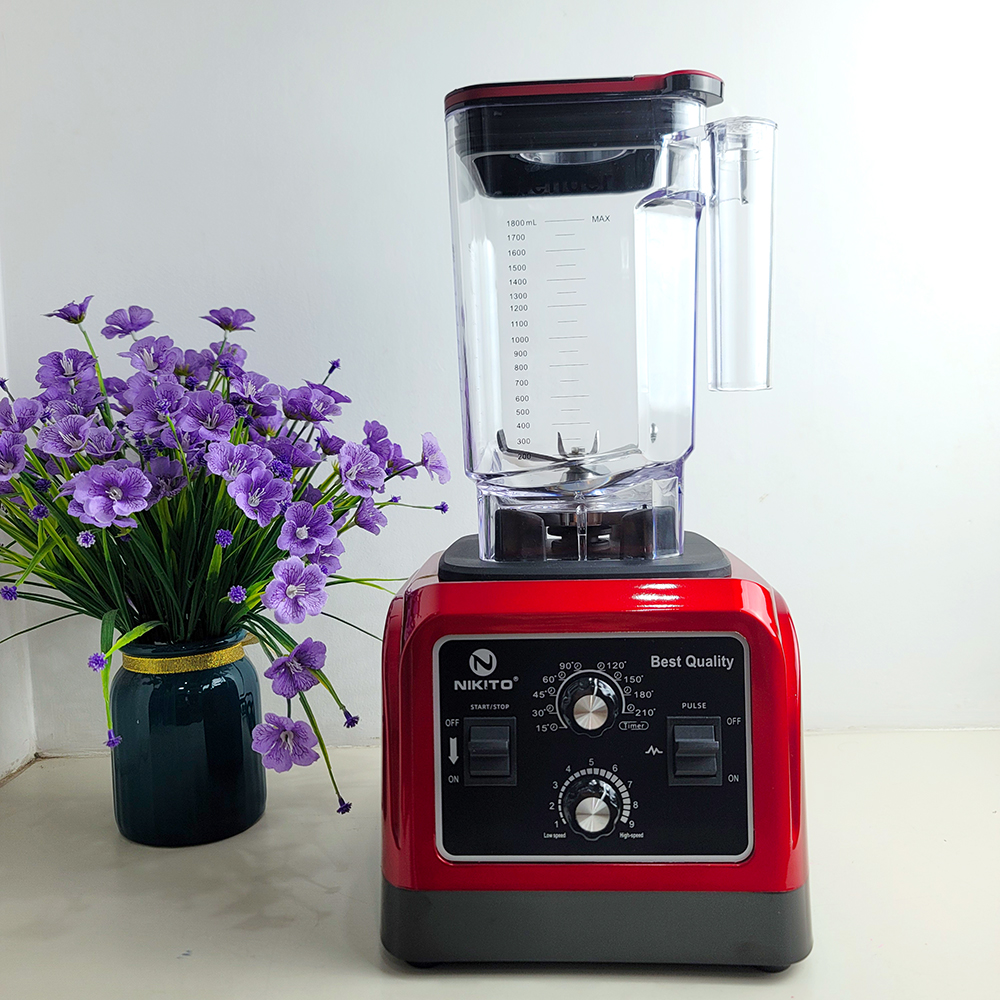 [HẸN GIỜ] Máy Xay Sinh Tố Công Nghiệp NIKITO 5500W Cối 2L, Xay Thịt Cá Rau Củ Quả, Sữa Hạt, Sinh Tố Ngũ Cốc Đồ Khô xay