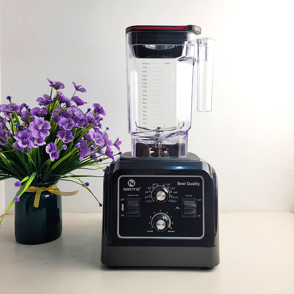 [HẸN GIỜ] Máy Xay Sinh Tố Công Nghiệp NIKITO 5500W Cối 2L, Xay Thịt Cá Rau Củ Quả, Sữa Hạt, Sinh Tố Ngũ Cốc Đồ Khô xay