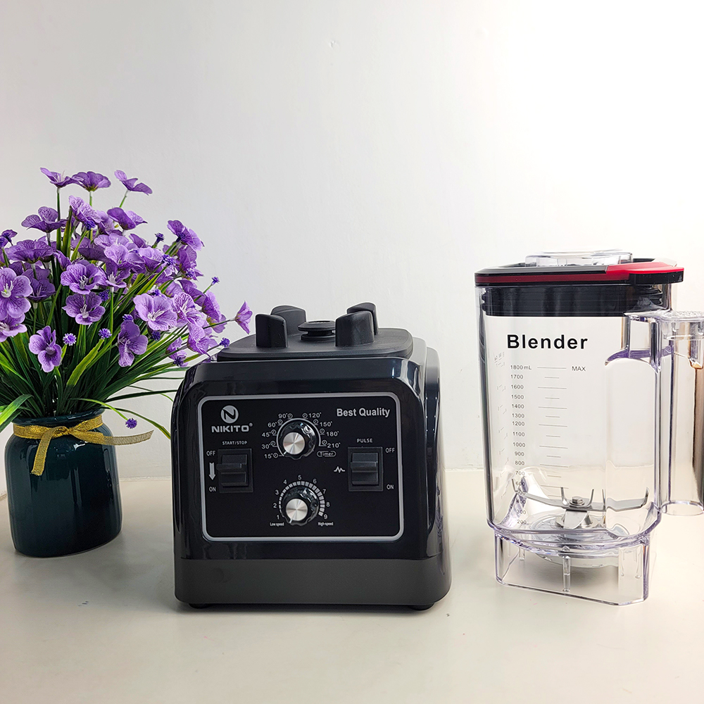 [HẸN GIỜ] Máy Xay Sinh Tố Công Nghiệp NIKITO 5500W Cối 2L, Xay Thịt Cá Rau Củ Quả, Sữa Hạt, Sinh Tố Ngũ Cốc Đồ Khô xay