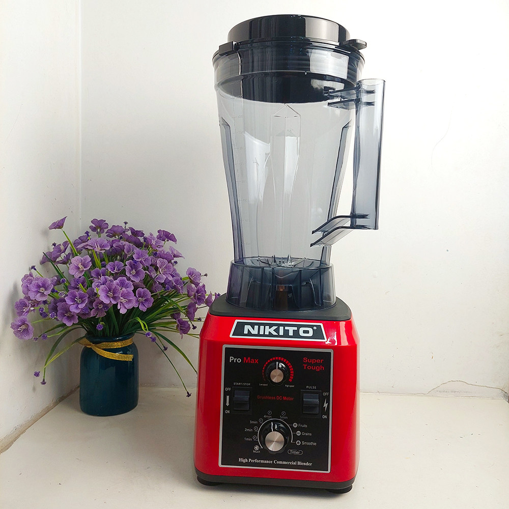 [HẸN GIỜ] Máy Xay Sinh Tố Công Nghiệp Không Chổi Than NIKITO-PRO Max 5500W.Siêu Bền,Xay Sữa Hạt,Nước Sốt Chấm,Xay Cháo