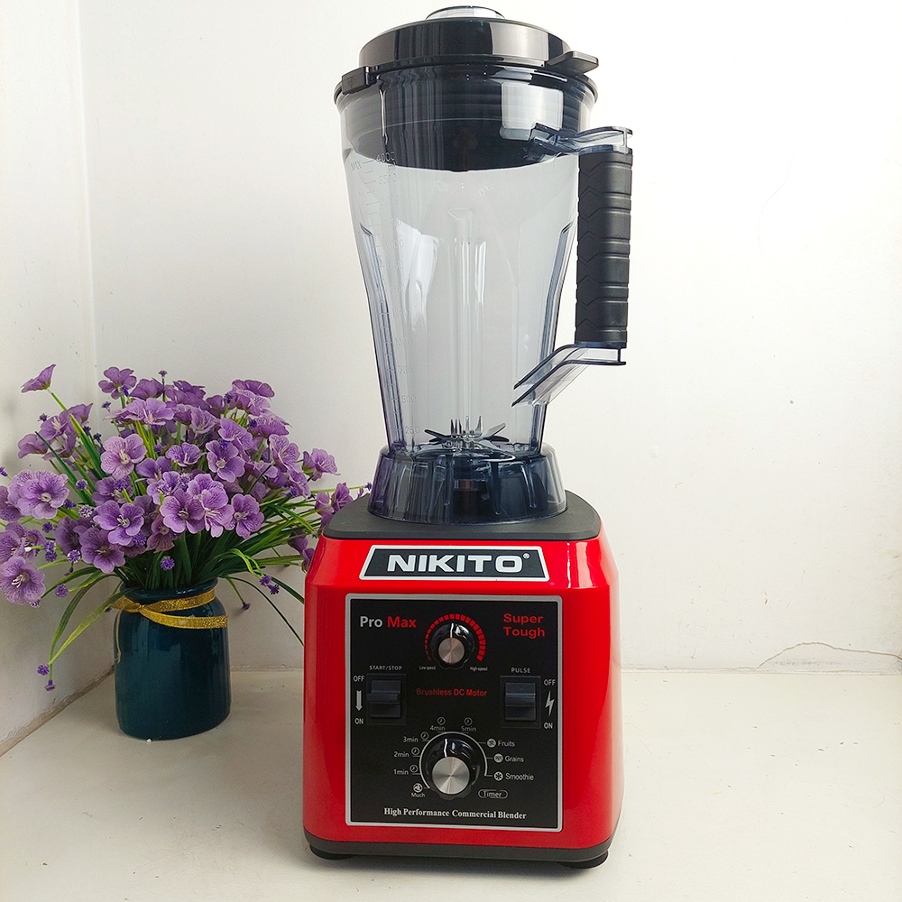 [HẸN GIỜ] Máy Xay Sinh Tố Công Nghiệp Không Chổi Than NIKITO-PRO Max 5500W.Siêu Bền,Xay Sữa Hạt,Nước Sốt Chấm,Xay Cháo