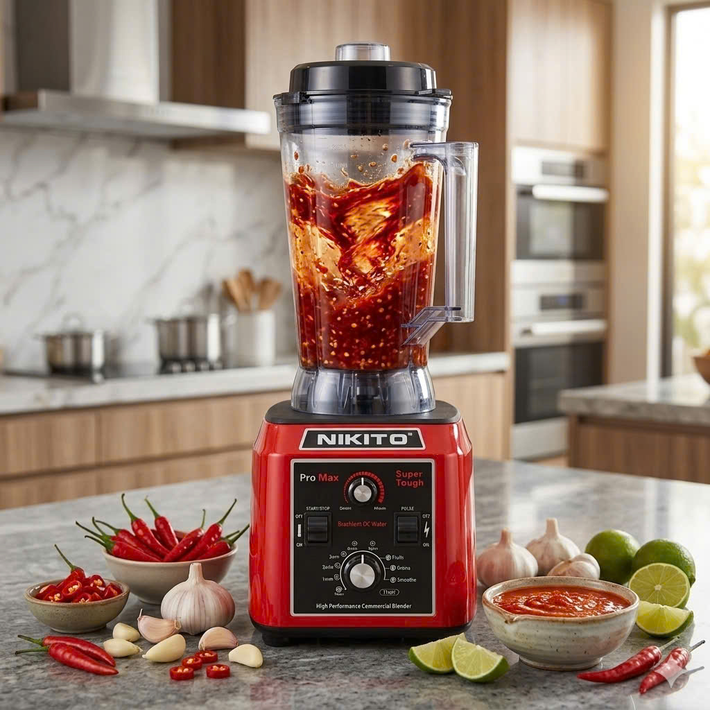 [HẸN GIỜ] Máy Xay Sinh Tố Công Nghiệp Không Chổi Than NIKITO-PRO Max 5500W.Siêu Bền,Xay Sữa Hạt,Nước Sốt Chấm,Xay Cháo