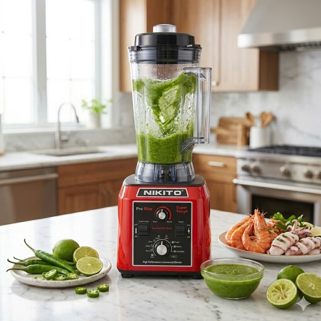[HẸN GIỜ] Máy Xay Sinh Tố Công Nghiệp Không Chổi Than NIKITO-PRO Max 5500W.Siêu Bền,Xay Sữa Hạt,Nước Sốt Chấm,Xay Cháo