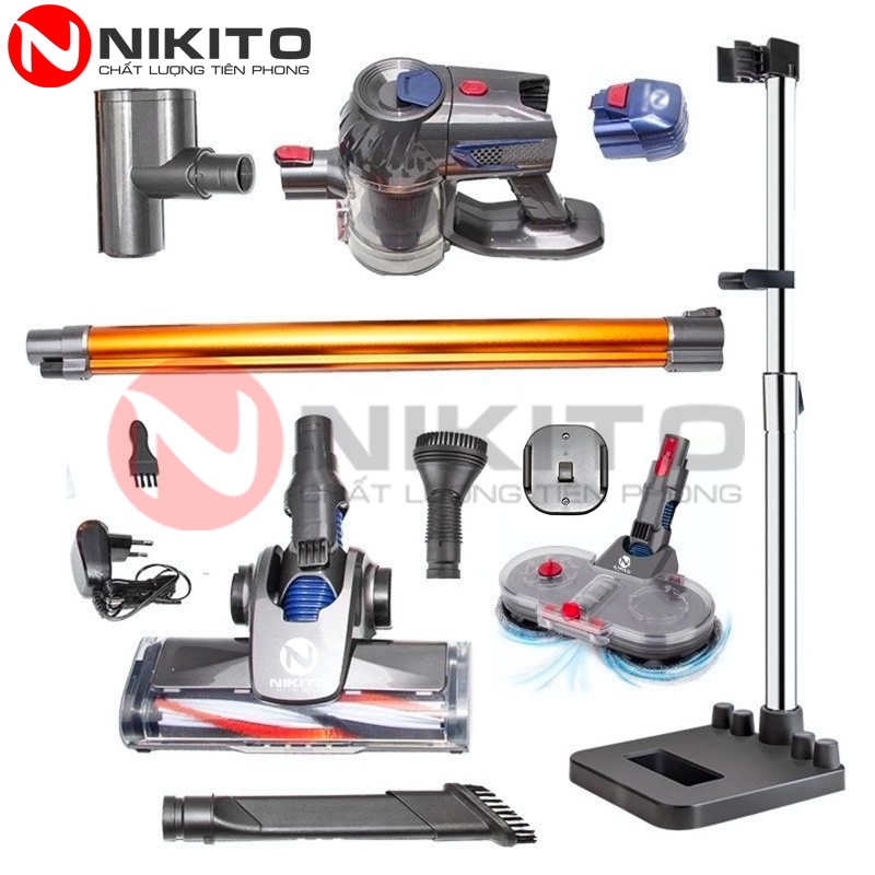 Máy Hút Bụi Cầm Tay Không Dây NIKITO Lau Siêu Sạch Pin Bền Nhập Khẩu