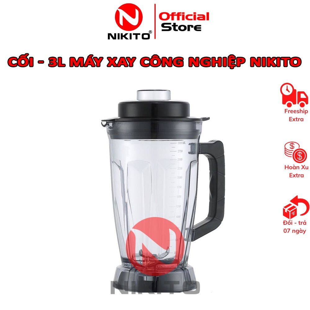 Máy Xay Sinh Tố Công Nghiệp NIKITO 4800W đa năng, Máy xay công nghiệp: xay thịt cá, rau củ quả, sinh tố, ngũ cốc, đồ khô