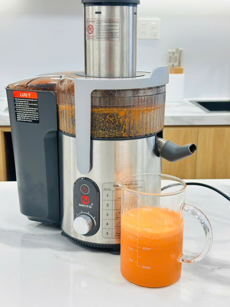 Máy ép trái cây nhanh NIKITO công suất 1800W ép đa năng hoa quả trái cây BH 24 Tháng Máy ép hoa quả, rau củ, siêu khỏe