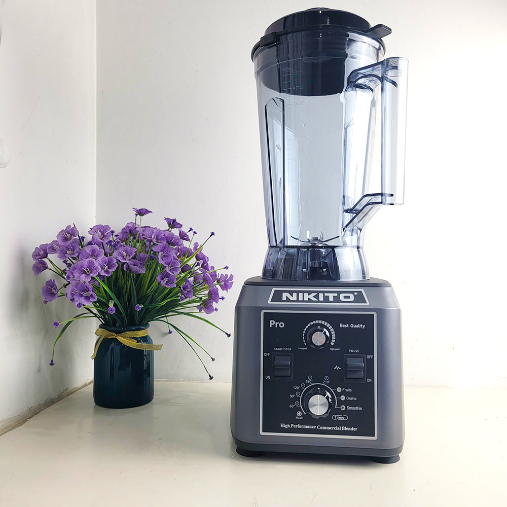[HẸN GIỜ] Máy Xay Sinh Tố Công Nghiệp NIKITO-PRO 5500W BH 24T Xay Cháo,Nước Sốt Chấm,Sữa Hạt, Sinh Tố Ngũ Cốc Đồ Khô xay