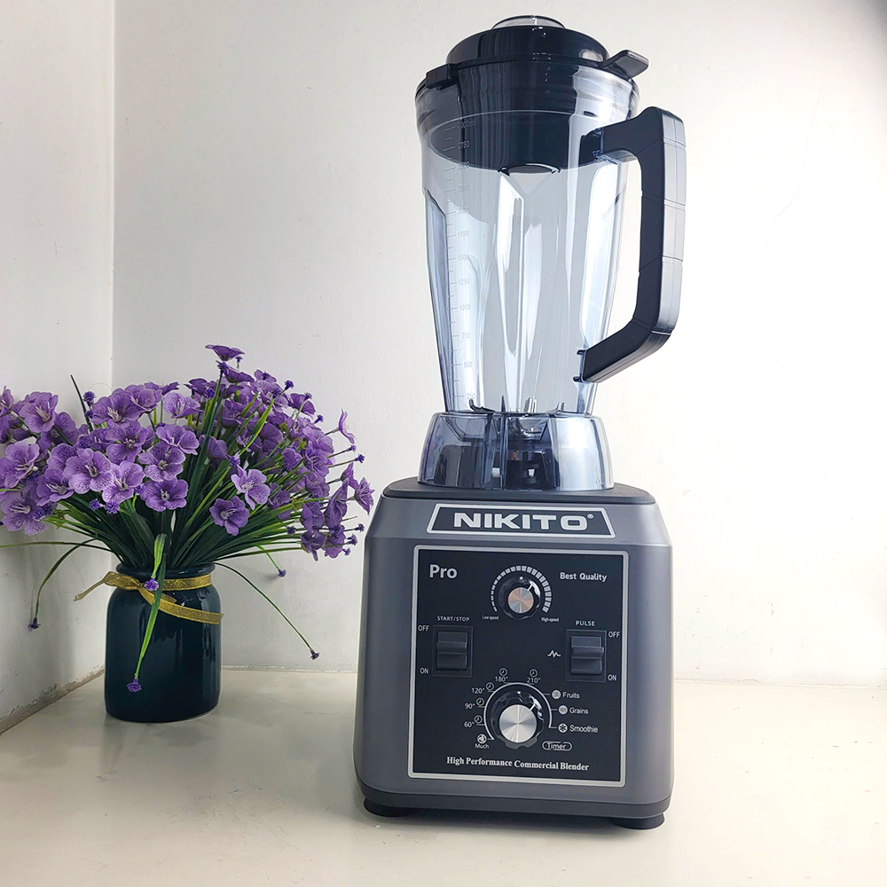 [HẸN GIỜ] Máy Xay Sinh Tố Công Nghiệp NIKITO-PRO 5500W BH 24T Xay Cháo,Nước Sốt Chấm,Sữa Hạt, Sinh Tố Ngũ Cốc Đồ Khô xay