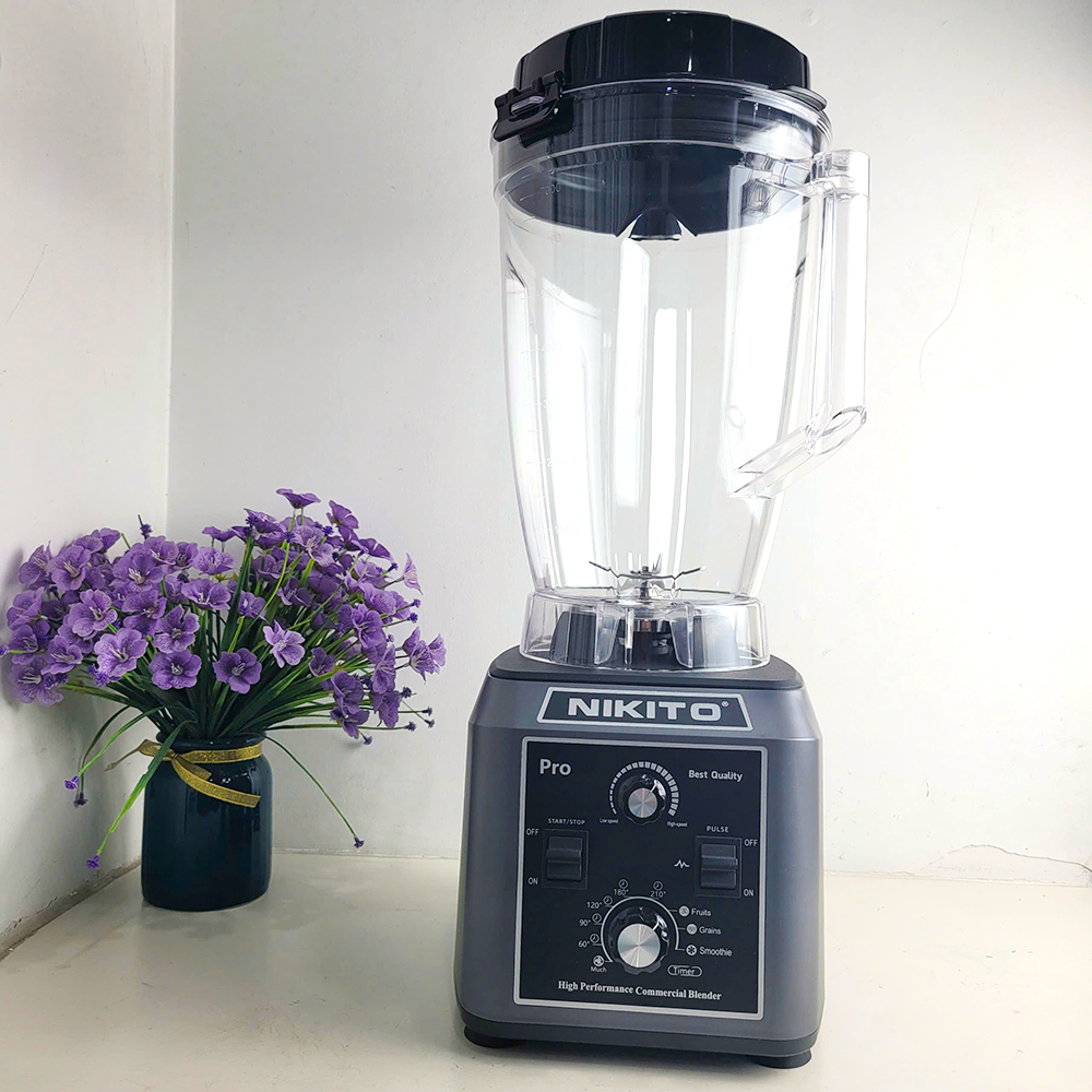 [HẸN GIỜ] Máy Xay Sinh Tố Công Nghiệp NIKITO-PRO 5500W BH 24T Xay Cháo,Nước Sốt Chấm,Sữa Hạt, Sinh Tố Ngũ Cốc Đồ Khô xay