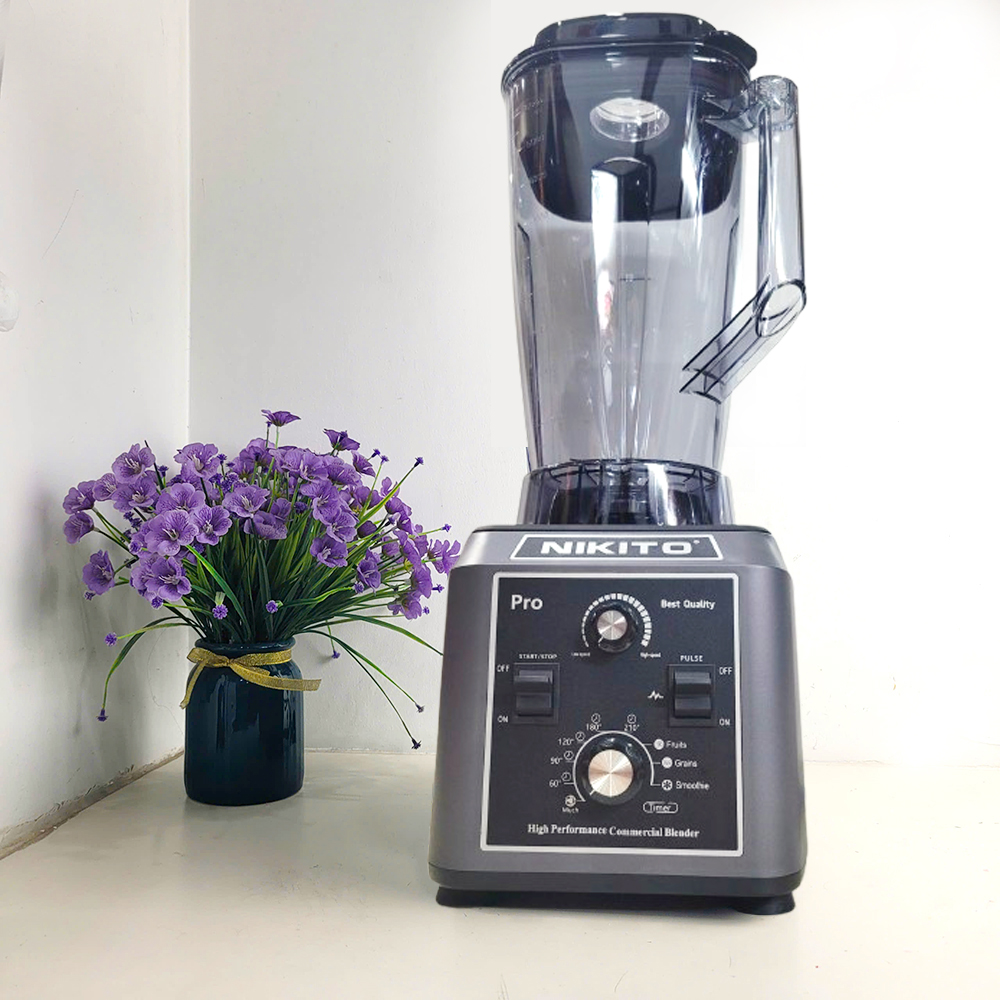 [HẸN GIỜ] Máy Xay Sinh Tố Công Nghiệp NIKITO-PRO 5500W BH 24T Xay Cháo,Nước Sốt Chấm,Sữa Hạt, Sinh Tố Ngũ Cốc Đồ Khô xay