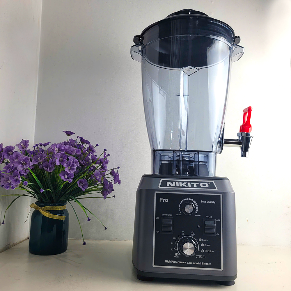 [HẸN GIỜ] Máy Xay Sinh Tố Công Nghiệp NIKITO-PRO 5500W BH 24T Xay Cháo,Nước Sốt Chấm,Sữa Hạt, Sinh Tố Ngũ Cốc Đồ Khô xay