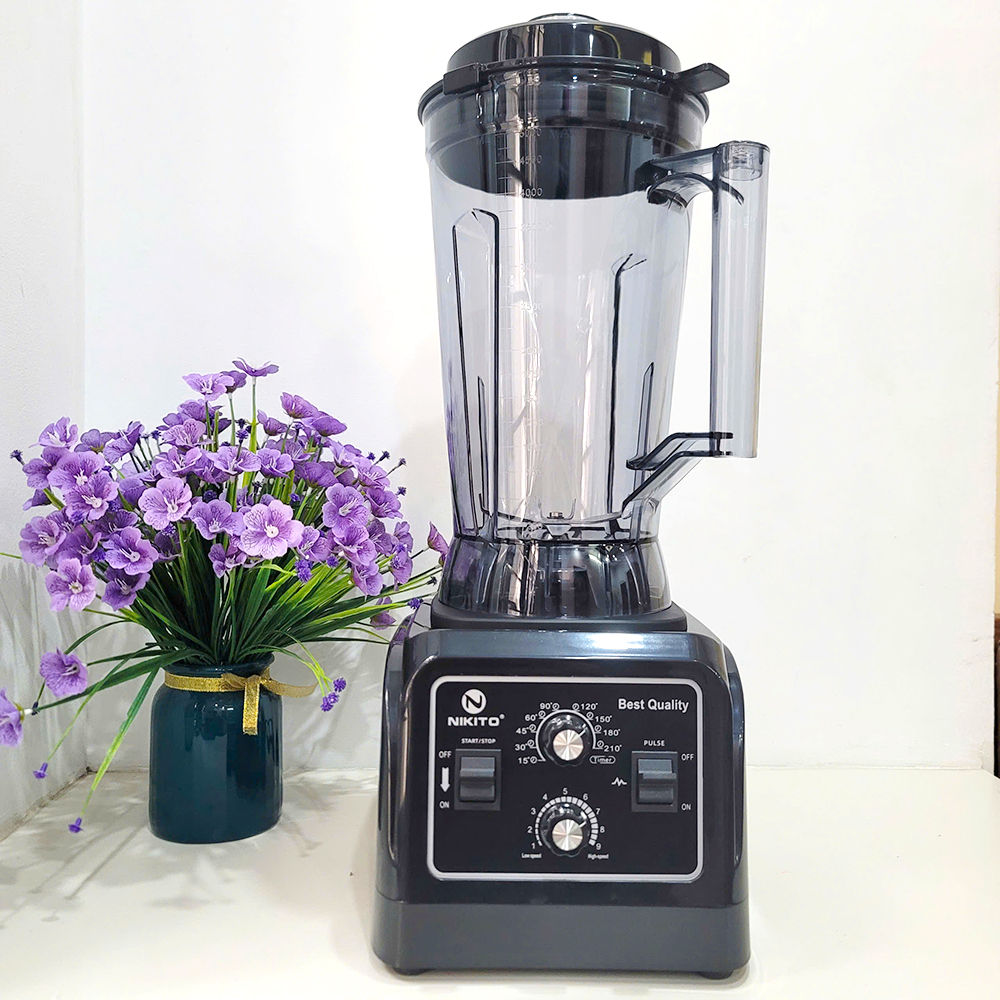 [HẸN GIỜ] Máy Xay Sinh Tố Công Nghiệp NIKITO 5000W BH 24 Tháng Xay Thịt Cá Rau Củ Quả,Sữa Hạt Sinh Tố Ngũ Cốc Đồ Khô xay