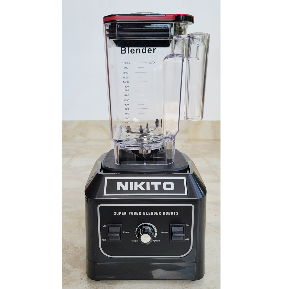 Máy Xay Sinh Tố Công Nghiệp NIKITO 5500W Nhật Bản Cối 2L Xay Rau Má,Tôm,Cua Cá, Nước Sốt,Sinh Tố Đá Xay,Bảo Hành 2 Năm