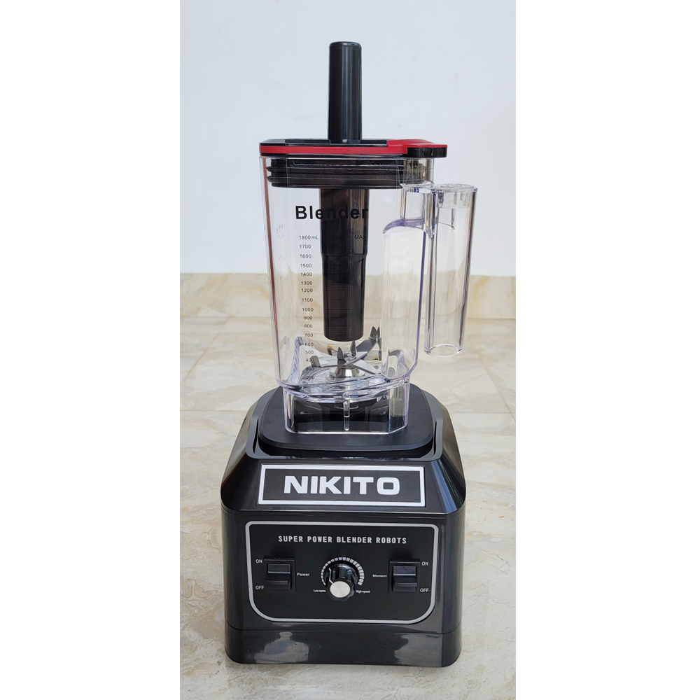 Máy Xay Sinh Tố Công Nghiệp NIKITO 5500W Nhật Bản Cối 2L Xay Rau Má,Tôm,Cua Cá, Nước Sốt,Sinh Tố Đá Xay,Bảo Hành 2 Năm