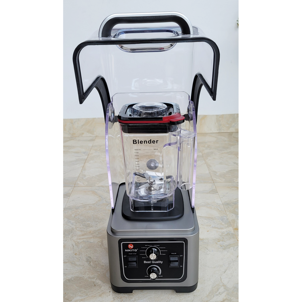 Máy Xay Sinh Tố Công Nghiệp NIKITO 5500W Hộp Chống ồn Cao Cấp Bản Pro Hẹn giờ, BH 3 Năm. Xay Đá,Rau Má,Sinh Tố Đá Xay
