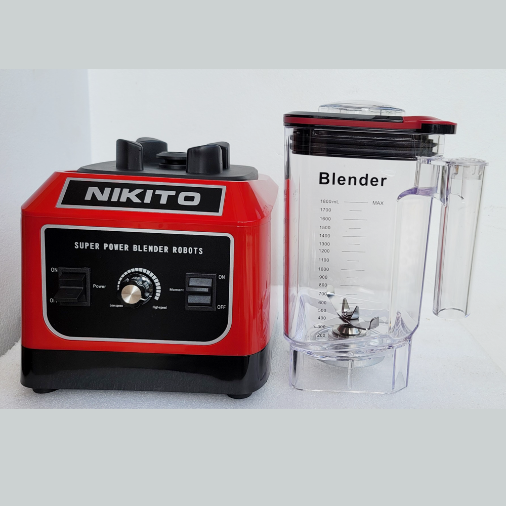 Máy Xay Sinh Tố Công Nghiệp NIKITO 5500W Nhật Bản Cối 2L Xay Rau Má,Tôm,Cua Cá, Nước Sốt,Sinh Tố Đá Xay,Bảo Hành 2 Năm
