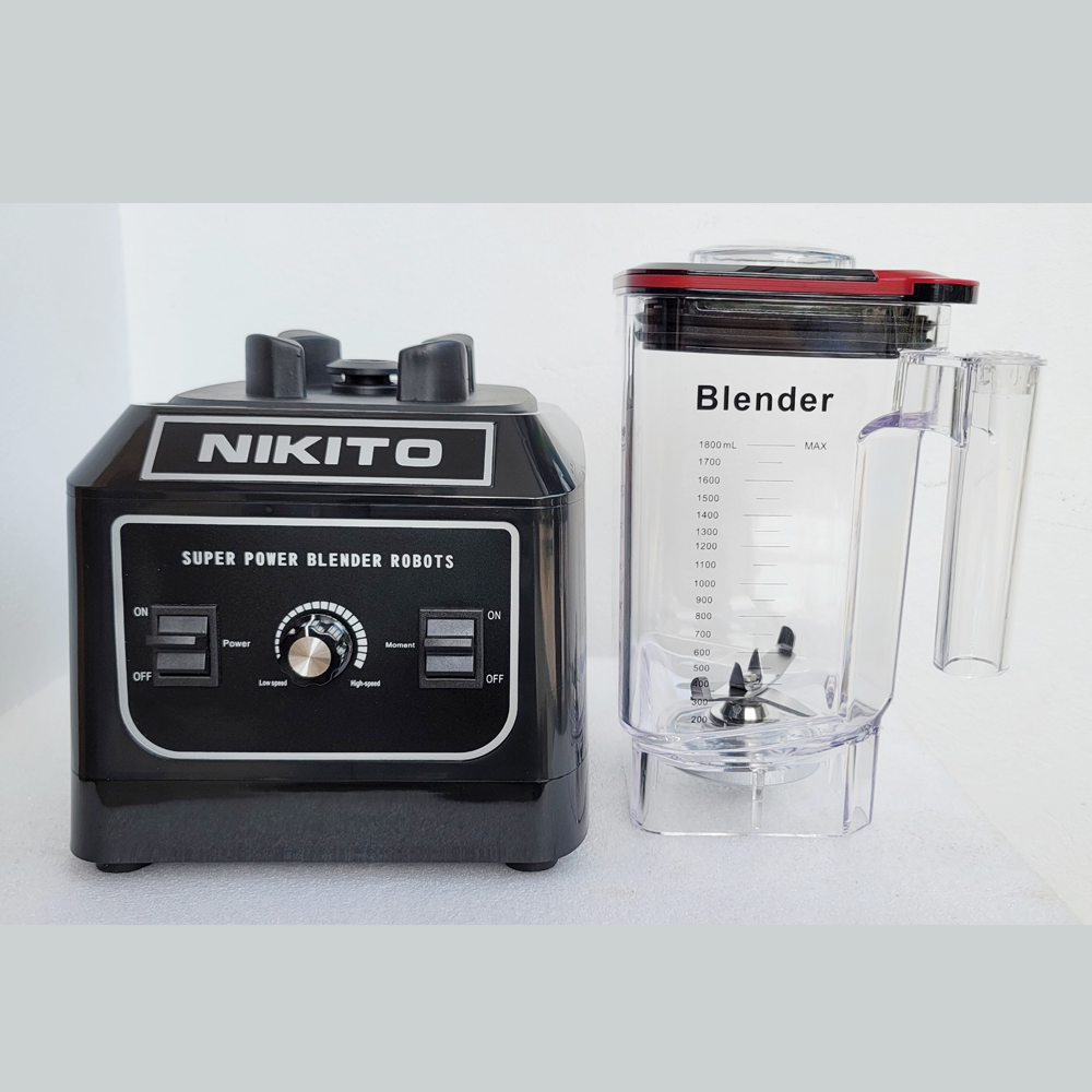Máy Xay Sinh Tố Công Nghiệp NIKITO 5500W Nhật Bản Cối 2L Xay Rau Má,Tôm,Cua Cá, Nước Sốt,Sinh Tố Đá Xay,Bảo Hành 2 Năm