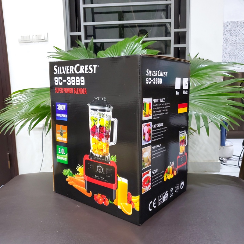Máy Xay Công Nghiệp SILVER CREST 3800W SC-4099, Máy Xay Sinh Tố Công Nghiệp đa năng: Xay đá, rau má, thịt, cá..