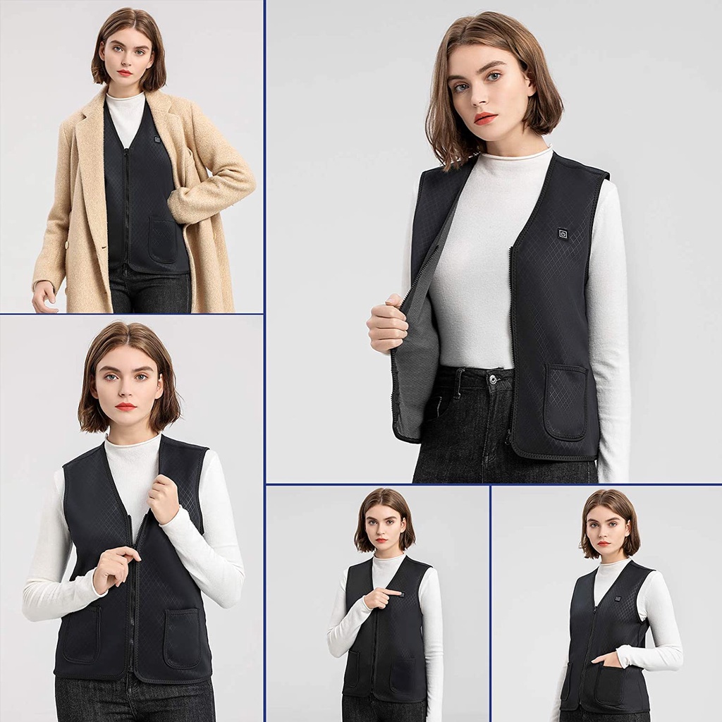 Áo ghi lê sưởi ấm NIKITO Công Nghệ Nhật Bản sử dụng điện từ pin dự phòng [KO kèm PIN]