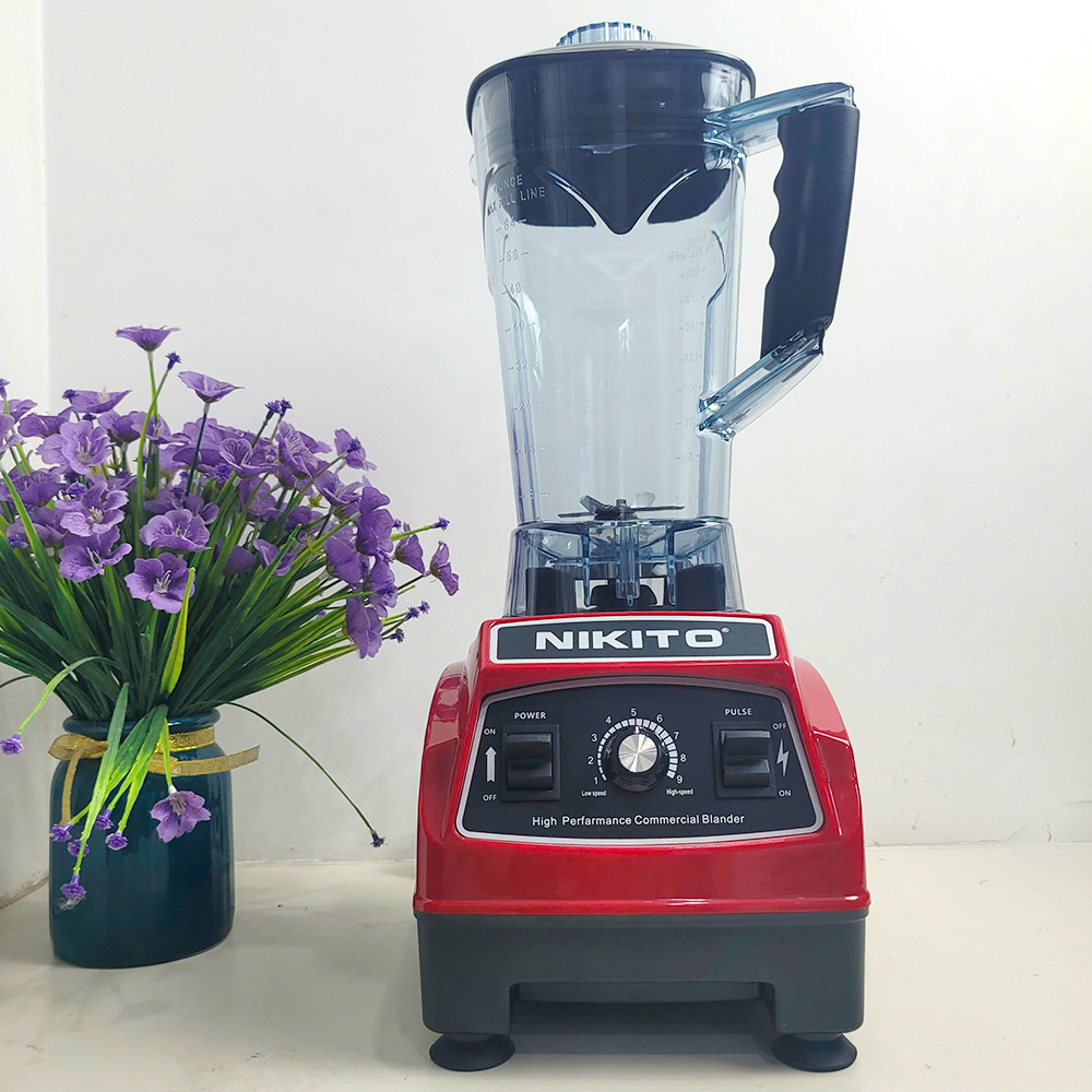 Máy Xay Sinh Tố Công Nghiệp NIKITO 4500W Cối 2.5L Xay Rau Má,Sữa Hạt,Tôm,Cua Cá, Nước Sốt,Sinh Tố Đá Xay, Bảo Hành 2 Năm