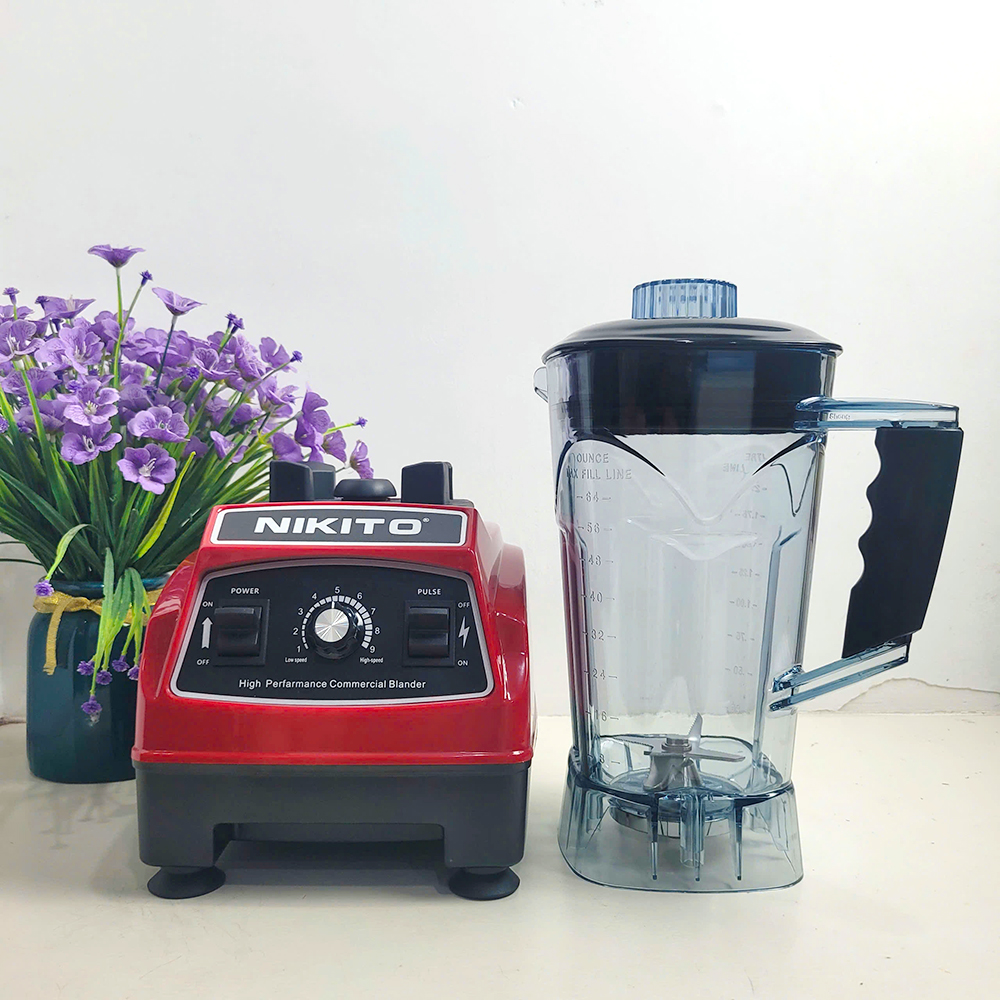 Máy Xay Sinh Tố Công Nghiệp NIKITO 4500W Cối 2.5L Xay Rau Má,Sữa Hạt,Tôm,Cua Cá, Nước Sốt,Sinh Tố Đá Xay, Bảo Hành 2 Năm