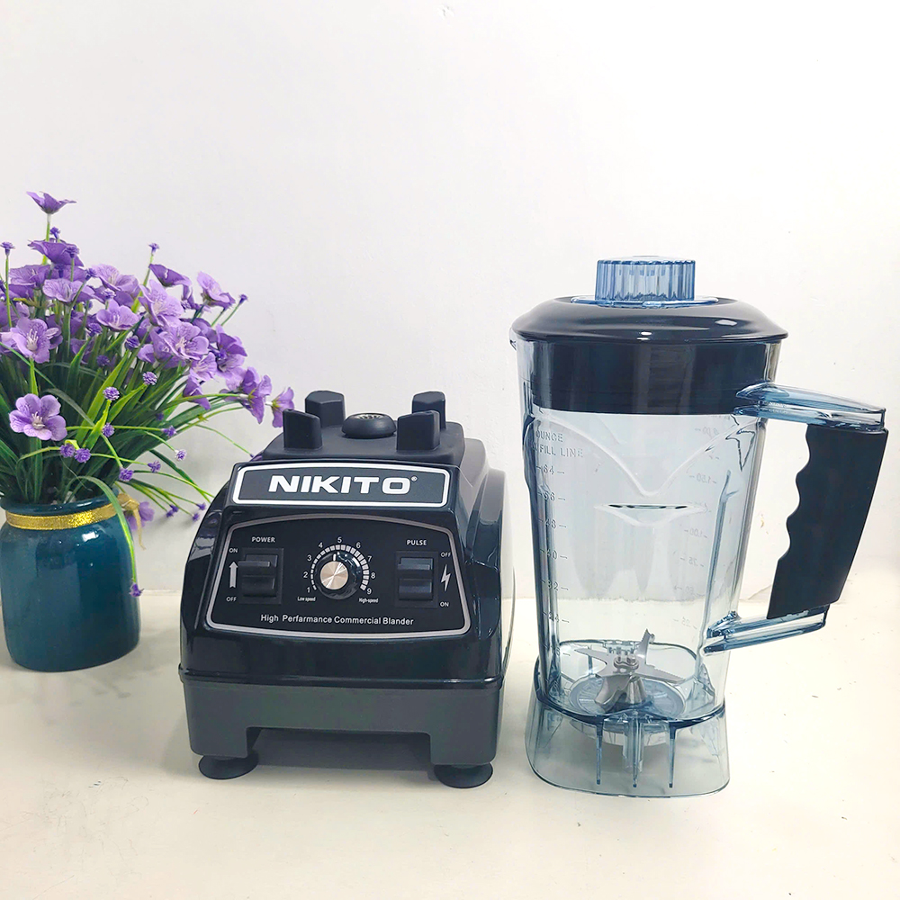 Máy Xay Sinh Tố Công Nghiệp NIKITO 4500W Cối 2.5L Xay Rau Má,Sữa Hạt,Tôm,Cua Cá, Nước Sốt,Sinh Tố Đá Xay, Bảo Hành 2 Năm