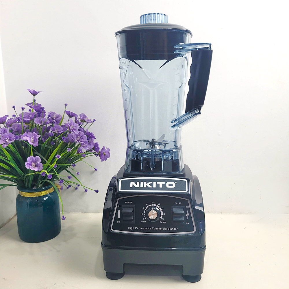 Máy Xay Sinh Tố Công Nghiệp NIKITO 4500W Cối 2.5L Xay Rau Má,Sữa Hạt,Tôm,Cua Cá, Nước Sốt,Sinh Tố Đá Xay, Bảo Hành 2 Năm