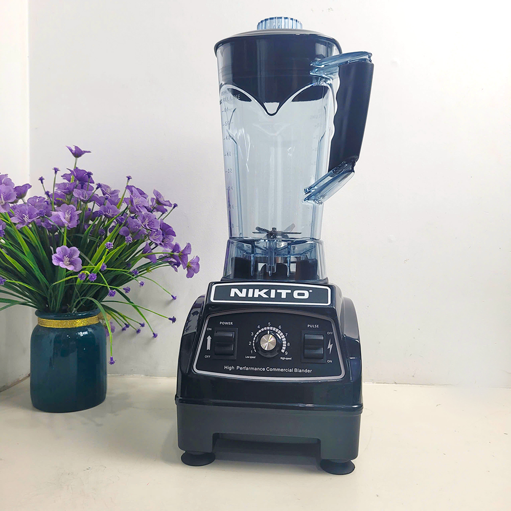 Máy Xay Sinh Tố Công Nghiệp NIKITO 4500W Cối 2.5L Xay Rau Má,Sữa Hạt,Tôm,Cua Cá, Nước Sốt,Sinh Tố Đá Xay, Bảo Hành 2 Năm
