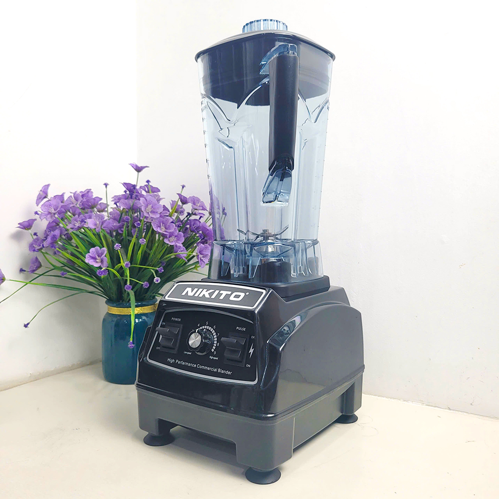Máy Xay Sinh Tố Công Nghiệp NIKITO 4500W Cối 2.5L Xay Rau Má,Sữa Hạt,Tôm,Cua Cá, Nước Sốt,Sinh Tố Đá Xay, Bảo Hành 2 Năm