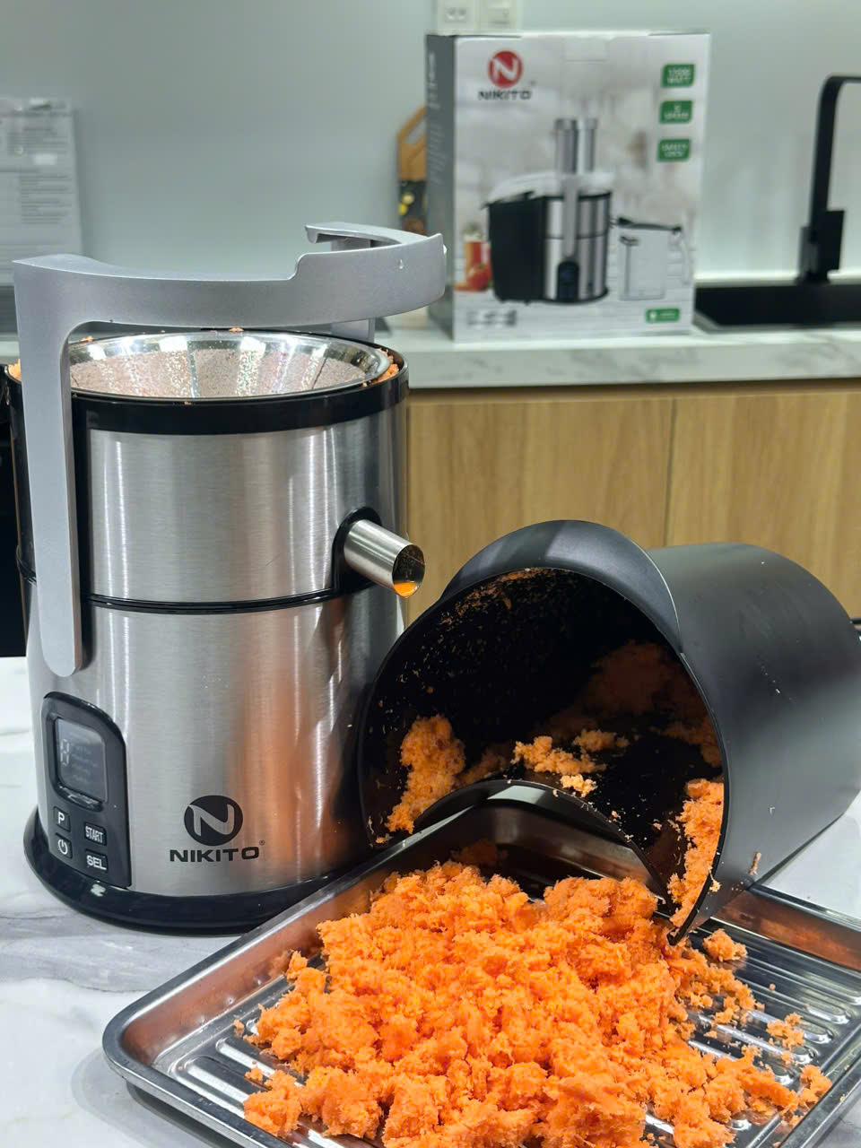 Máy ép nhanh trái cây NIKITO công suất cao 1500W, dung tích 1000ml, bảo hành 24 tháng ép hoa quả, rau củ, siêu khỏe