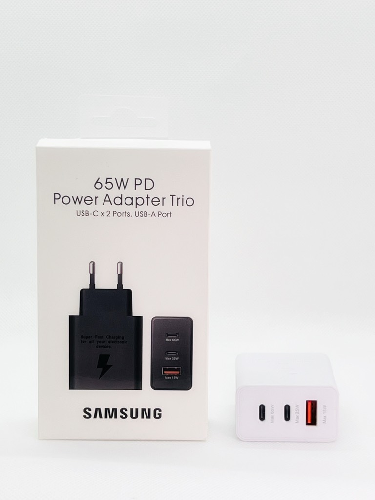 Cóc Power Adapter 65W PD( 2 Type C & 1 USB A )
