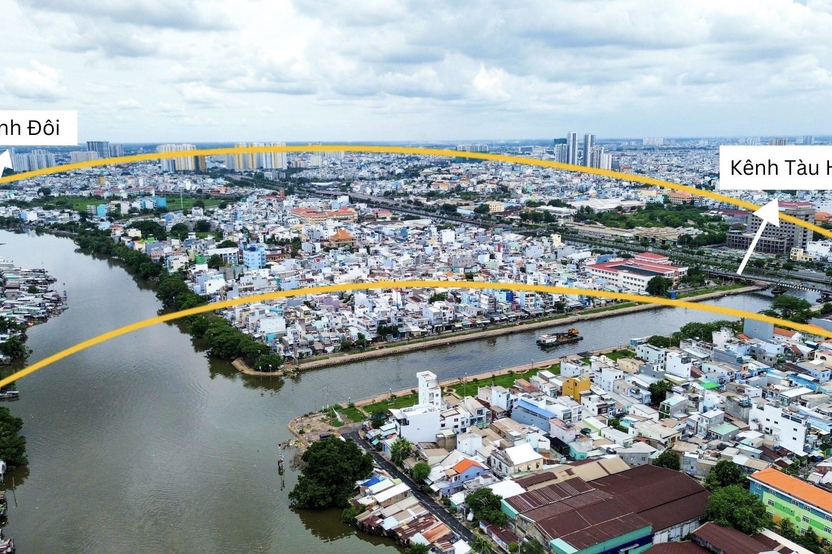 Khu vực sẽ được đầu tư 2.000 tỷ mỗi km để làm cầu, đường; vượt qua 2 con kênh, kết nối 3 quận huyện ở phía Nam TP.HCM