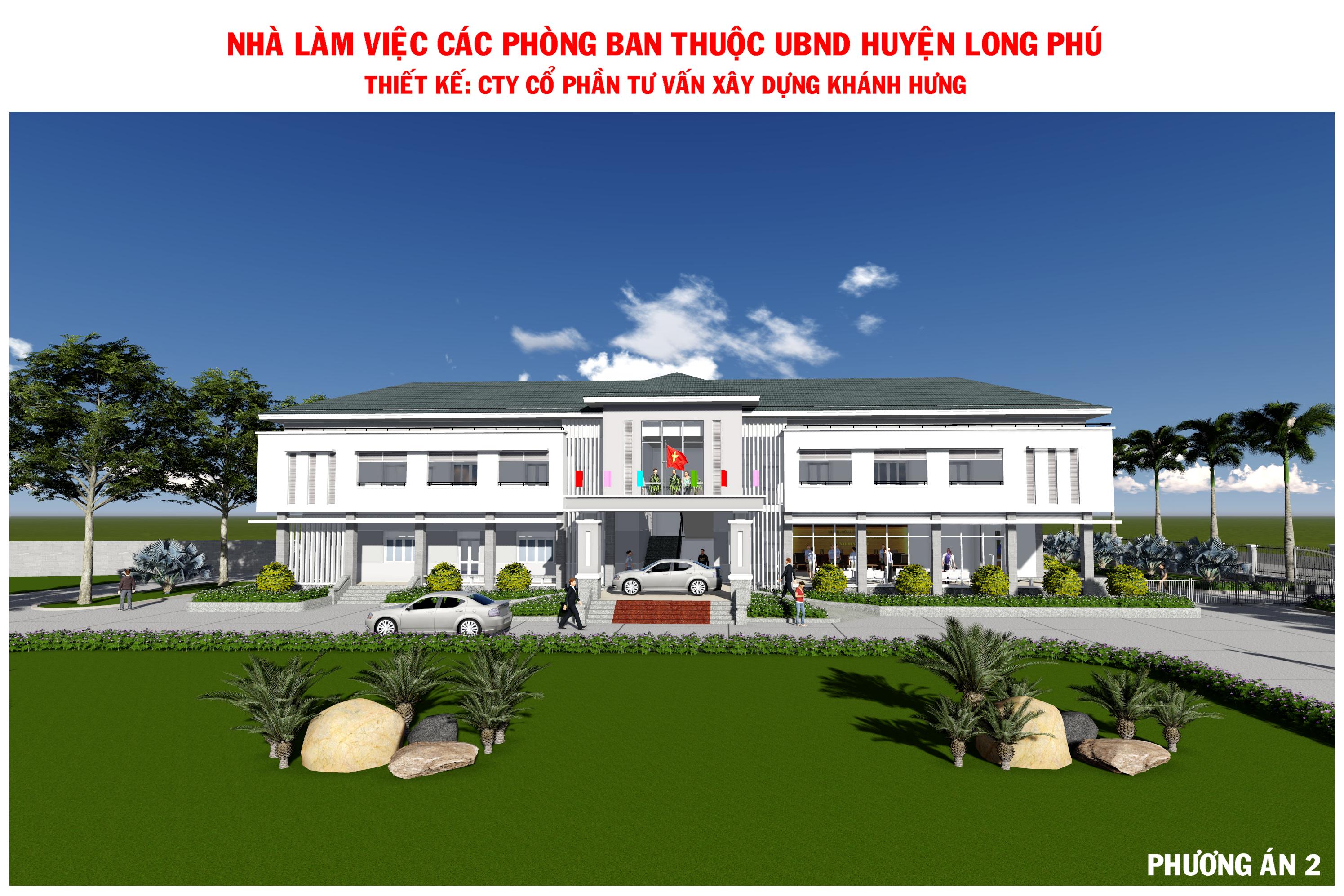 Nhà làm việc các phòng ban thuộc UBND huyện Long Phú 1