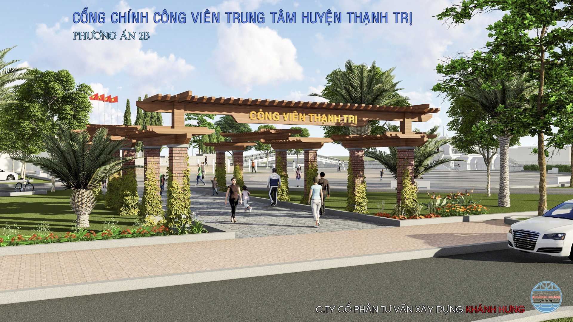 CỔNG CHÍNH CÔNG VIÊN TRUNG TÂM HUYỆN THẠNH TRỊ