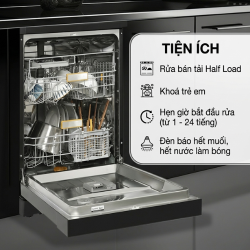 Máy rửa chén độc lập Comfee CDWEF1401HB-W-VN (14 bộ)4