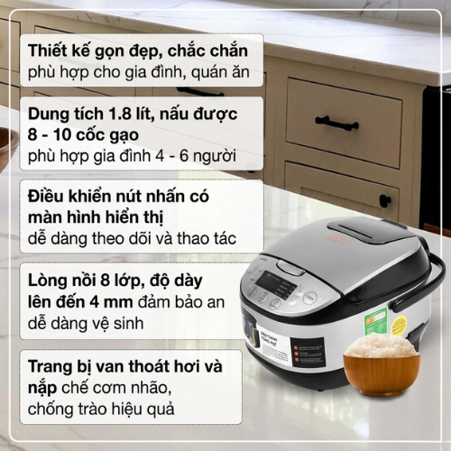 Nồi Cơm Điện Tử Toshiba RC-18DR2PV(K)1