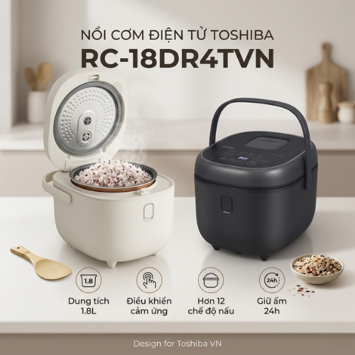Nồi Cơm Điện Tử Toshiba RC-18DR4TVN1