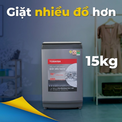 Máy Giặt Toshiba Inverter 15 kg AW-DUHN1600LV(MG)5