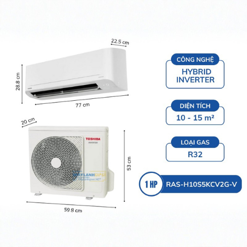 Máy Lạnh Toshiba Inverter 1HP RAS-H10S5KCV2G4