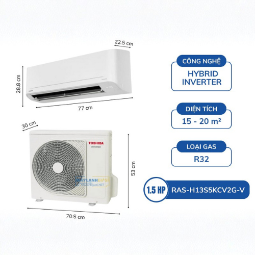 Máy Lạnh Toshiba Inverter 1.5HP RAS-H13S5KCV2G-V2