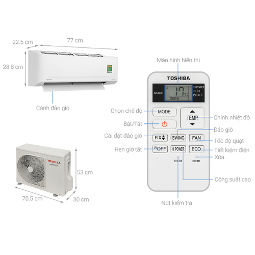 Máy Lạnh Toshiba Inverter 1.5HP RAS-H13S5KCV2G-V4