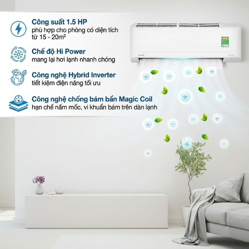 Máy Lạnh Toshiba Inverter 1.5HP RAS-H13S5KCV2G-V1