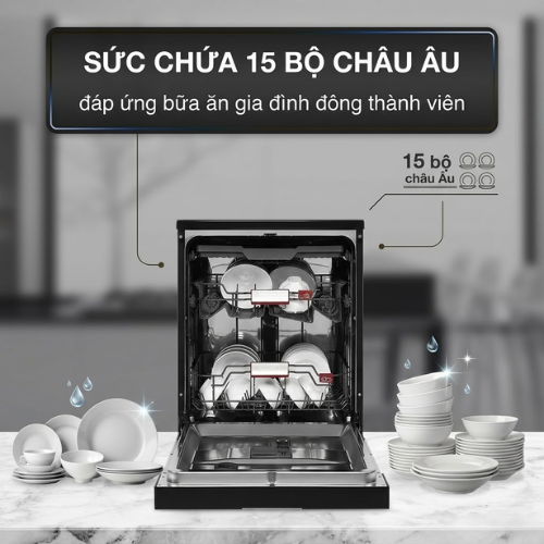 Máy Rửa Chén Độc Lập Toshiba DW-15F9(B)-VN