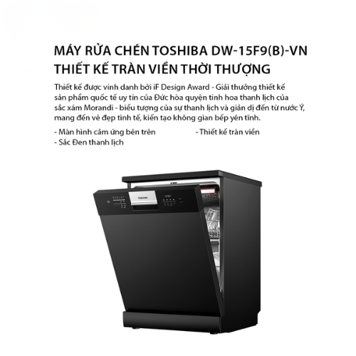 Máy Rửa Chén Độc Lập Toshiba DW-15F9(B)-VN3