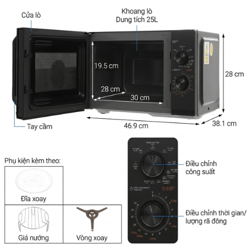 Lò vi sóng có nướng Toshiba MW3-MG25PE(BK)4